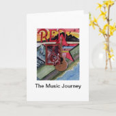 De muziek reis Wenskaarten Kaart (Gele Bloem)