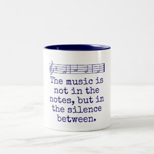 De muziek staat niet in de notities - Music Quote Tweekleurige Koffiemok