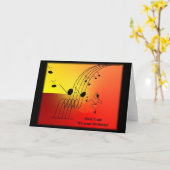 De muziek themed verjaardagswenskaarten kaart (Gele Bloem)