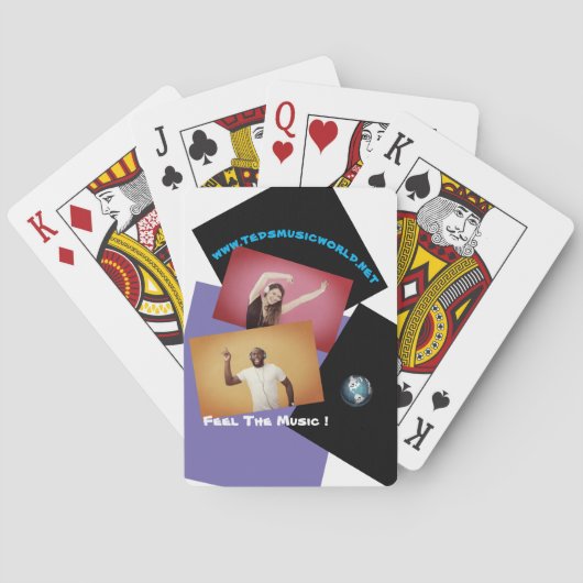 De muziek voelen pokerkaarten (Achterkant)