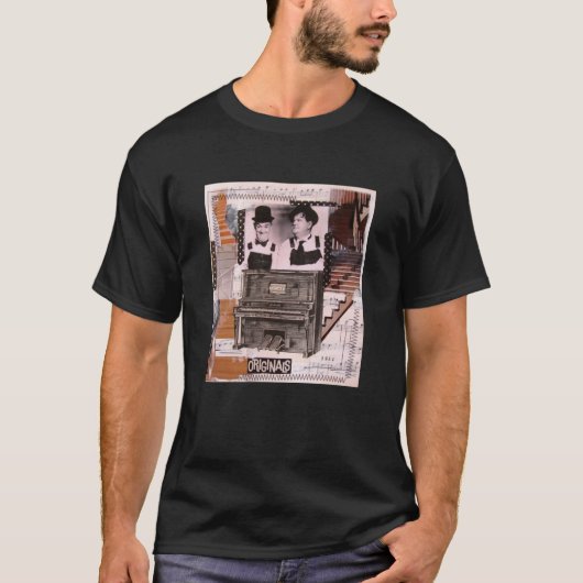 De muziekdoos (Laurel en Hardy) Klassiek T-shirt (Voorkant)