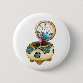 De muziekdoos ronde button 5,7 cm