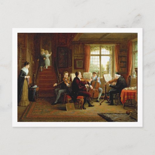 De muziekles briefkaart (Voorkant)