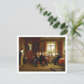 De muziekles briefkaart (Staand voorkant)