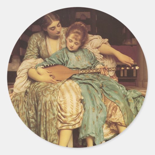 De muziekles ronde sticker (Voorkant)