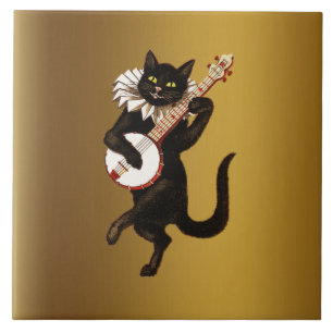 De muzikale kat, tegeltje