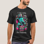 De muzikale Pachyderm vind ik echt leuk olifanten T-shirt (Voorkant)