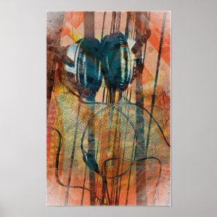 De muzikale rode Ed-telefoons van Alphonse Poster