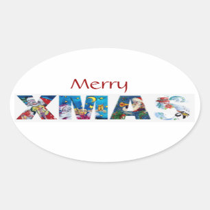 DE MUZIKALE SERENADE VAN DE PARTIJ/VAN DE PINGUÏN OVALE STICKER