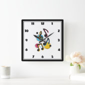 De muzikale wandklok vierkante klok (Huis)