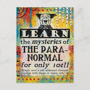 De mysteries van de Paranormale - Funny Vintage Ad Briefkaart