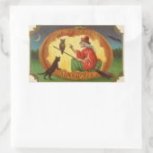 De mysteries van Halloween Witch  Rechthoekige Sticker (Tas)