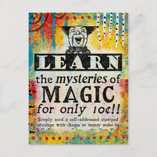 De mysteries van Magic - Funny Vintage Ad Briefkaart