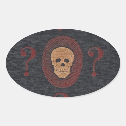 De mysterieuze schedel ovale sticker (Voorkant)