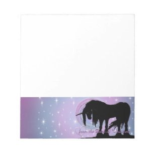 De Mystical Black Unicorn (Pastel Swirl) Notitieblok