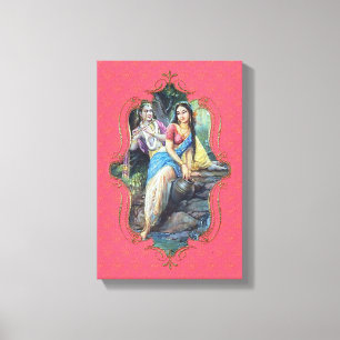 De mystiek van India 45 - omhulde canvas Afdruk