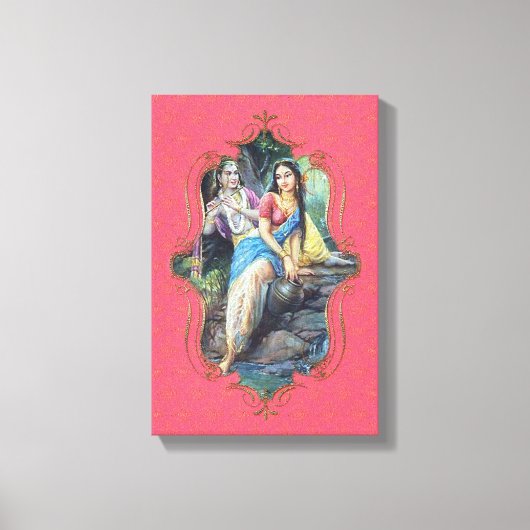 De mystiek van India 45 - omhulde canvas Afdruk (Voorkant)