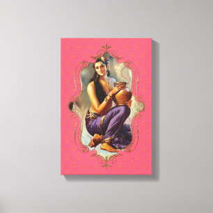 De mystiek van India 47 - omcirkeld Canvas Afdruk