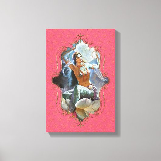 De mystiek van India 49 - omheind canvas Afdruk (Voorkant)