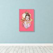 De mystiek van India 51 - omheind canvas (Insitu (Houten vloer))