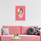 De mystiek van India 51 - omheind canvas (Insitu (Woonkamer))