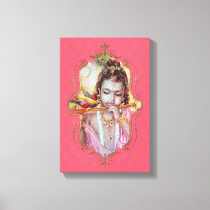 De mystiek van India 51 - omheind canvas Afdruk
