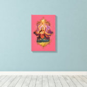 De mystiek van India 53 - omgepakt Canvas Afdruk (Insitu (Houten vloer))