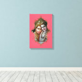 De mystiek van India 54 - omheind canvas (Insitu (Houten vloer))