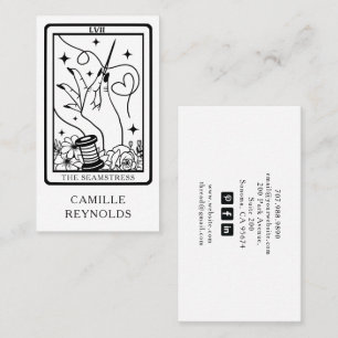De Mystieke Kleermaakster Kleermaker Tarot Visitek Visitekaartje