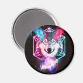 De mystieke ruimtewolf magneet (Voorkant / Achterkant)