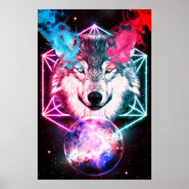 De mystieke ruimtewolf poster