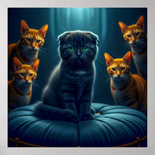 De mythe ontmaskeren: zwarte katten brengen geluk! poster