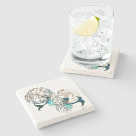 De mythe van de Zeeen New age Folk Art Stenen Onderzetter