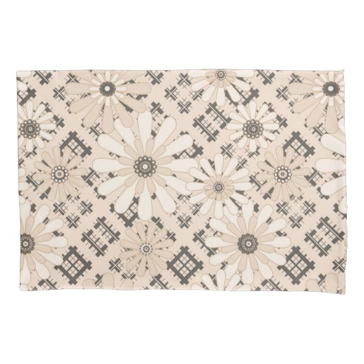 De naadloze abstracte moderne geruite plaid kussensloop (Voorkant)
