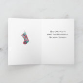 De naaiende Kerstkaart van het Thema Feestdagen Kaart (Binnen)