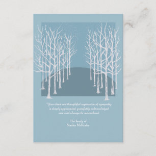 De naakte Bomen de BegrafenisFoto u dankt kaarden Bedankkaart