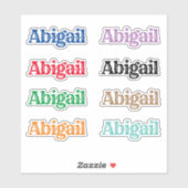 De naam Abigail Sticker (Vel)