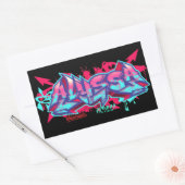 De naam Alyssa in graffiti-rechthoek Stickers (Envelop)