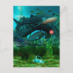 De naam Aquatic Life 3D Briefkaart