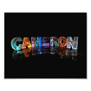 De naam camera in Fancy letters Foto Afdruk