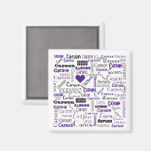 De naam Carson Magnet Magneet (Voorkant / Achterkant)