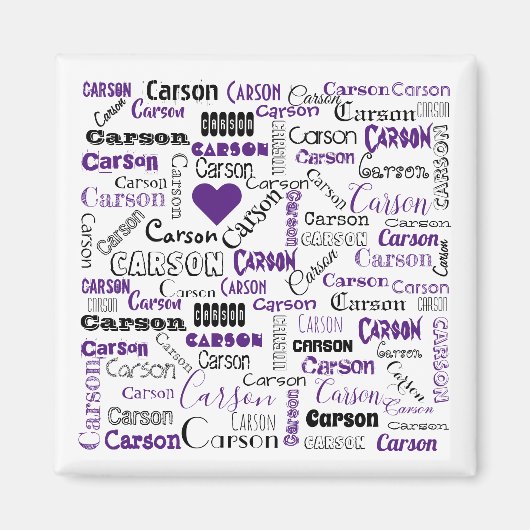 De naam Carson Magnet Magneet (Voorkant)