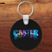 De naam Carter in 3D Lichten Sleutelhanger (Voorkant)