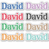De naam David Sticker (Voorkant)
