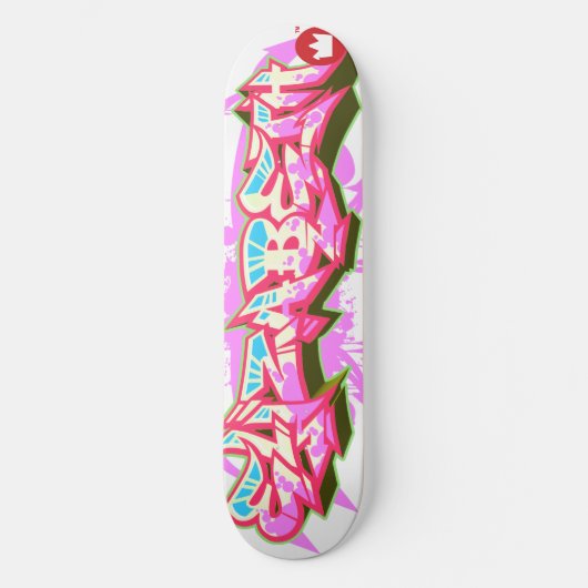 De naam Elizabeth op graffiti Skateboard (Voorkant)