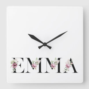De naam Emma. Vrouw namen. Vierkante Klok