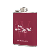 De naam en het Monogram van de Groomsmen van het M Heupfles (Links)