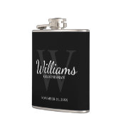 De naam en het Monogram van de Groomsmen van het M Heupfles (Links)