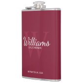 De naam en het Monogram van de Groomsmen van het M Heupfles (Links)