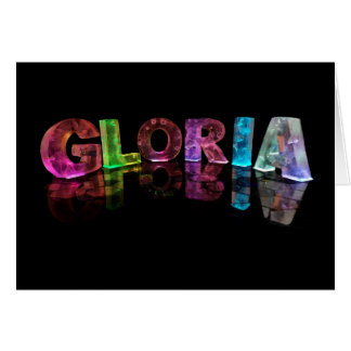 De naam Gloria in 3D-lichten (foto)